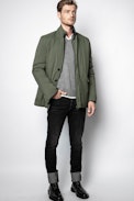 Parka reversible Kurt - Parka verde caqui para hombre.