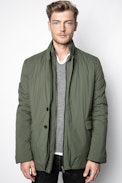 Parka reversible Kurt - Parka verde caqui para hombre.