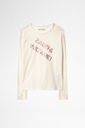 T-shirt Anie Junior - T-shirt in cotone color panna bambini