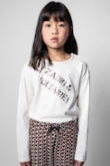 T-shirt Anie Junior - T-shirt in cotone color panna bambini