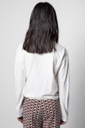 T-shirt Anie Junior - T-shirt in cotone color panna bambini