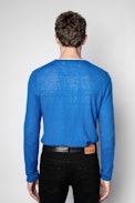 Pullover Teiss Kaschmir - Blauer Herrenpullover aus Kaschmir.