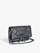 Rock Nano Quilted Clutch - Rock Nano iconic women’s black quilted leather clutch.