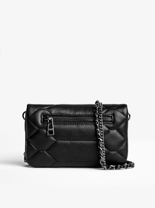 Rock Nano Quilted Clutch - Iconic Rock Nano clutch in black quilted leather.