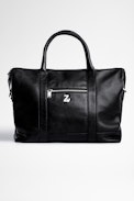Kyle Bag - Men's black grained leather bag
