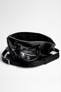 Kyle Bag - Men's black grained leather bag