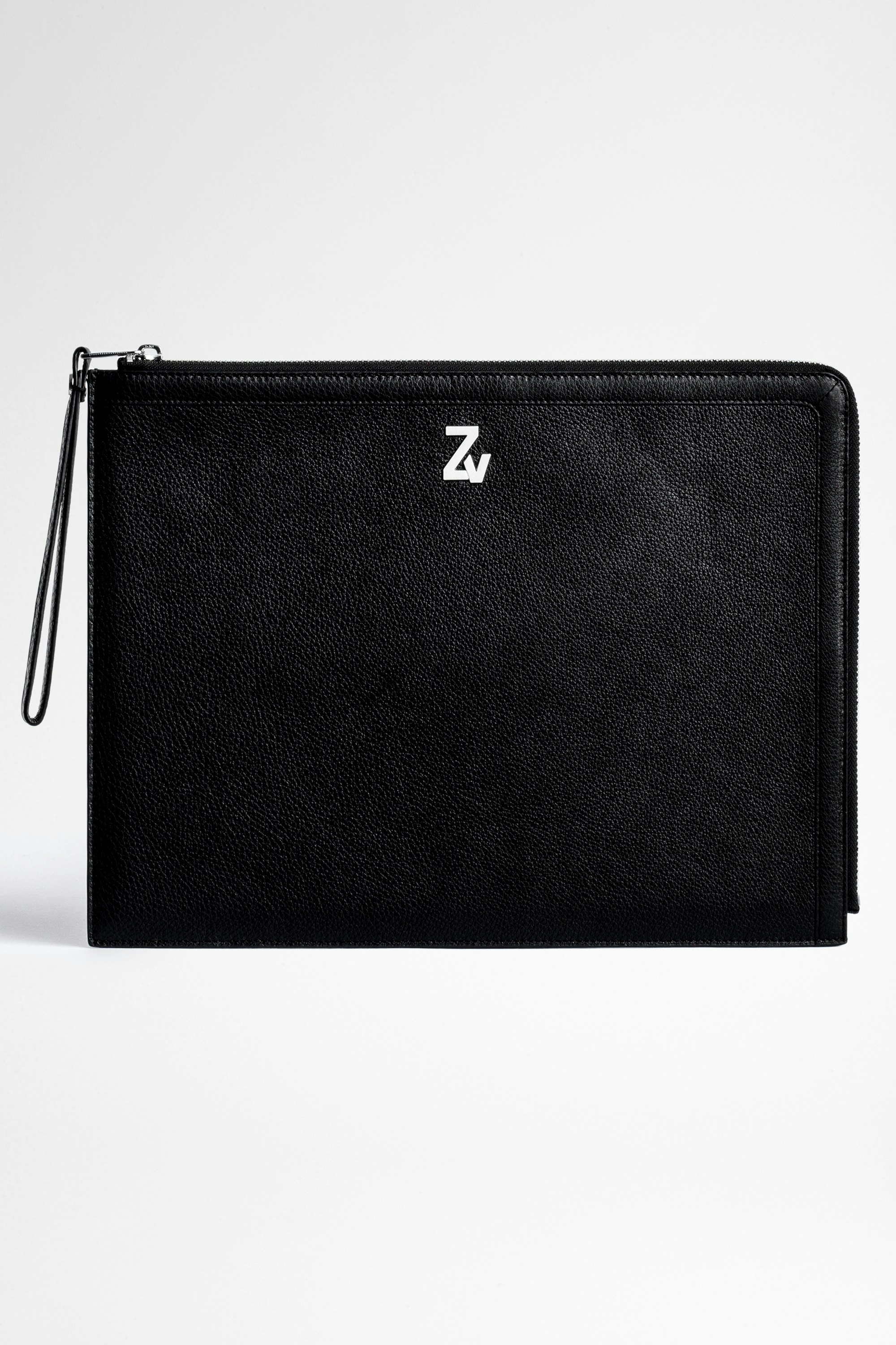 ZV Initiale John バッグ Men's black leather pouch