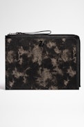 ZV Initiale John Pouch - Men's faded black cotton pouch