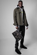 ZV Initiale John Pouch - Men's faded black cotton pouch