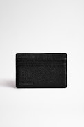 ZV Initiale Nyro Wallet - Men's black grained faded cotton card holder