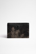 ZV Initiale Niels Wallet - Men's faded black cotton card holder