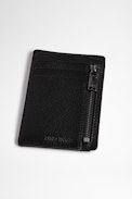 ZV Initiale Niels Wallet - Men's faded black cotton card holder