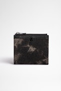 ZV Initiale Noam Wallet - Men's faded black cotton card holder