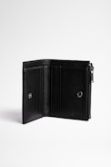 ZV Initiale Noam Wallet - Men's faded black cotton card holder