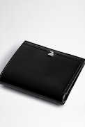 ZV Initiale Noam Card Holder - Men's black glossy leather card holder