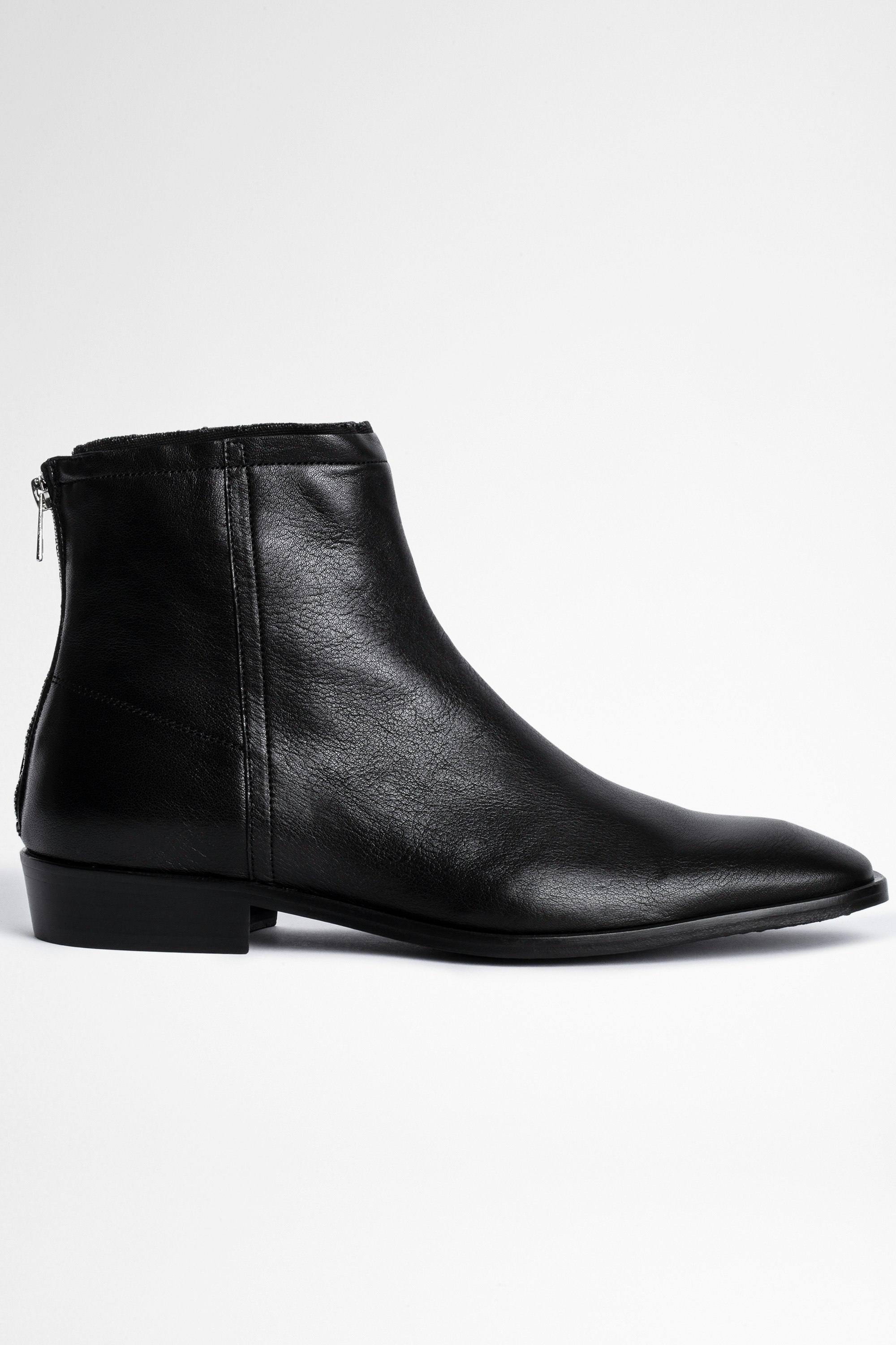 Romare Ankle Boots Leather Men's black leather ankle boots