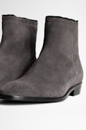 Botines Romare Suede Cuero - Botines de hombre de ante gris
