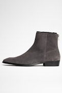 Botines Romare Suede Cuero - Botines de hombre de ante gris