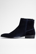 Botines Romare Suede Cuero - Botines de hombre de ante azul marino