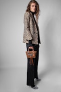 Candide Nano Zip Suede Bag - Women’s Candide Nano cognac suede zip bag
