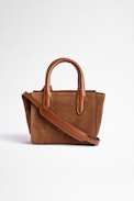 Candide Nano Zip Suede Bag - Women’s Candide Nano cognac suede zip bag
