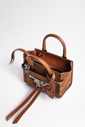 Candide Nano Zip Suede Bag - Women’s Candide Nano cognac suede zip bag