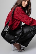Le Cecilia Patchwork Studs Bag - Women’s Le Cecilia black patchwork leather bag