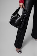 Le Cecilia Patchwork Studs Bag - Women’s Le Cecilia black patchwork leather bag