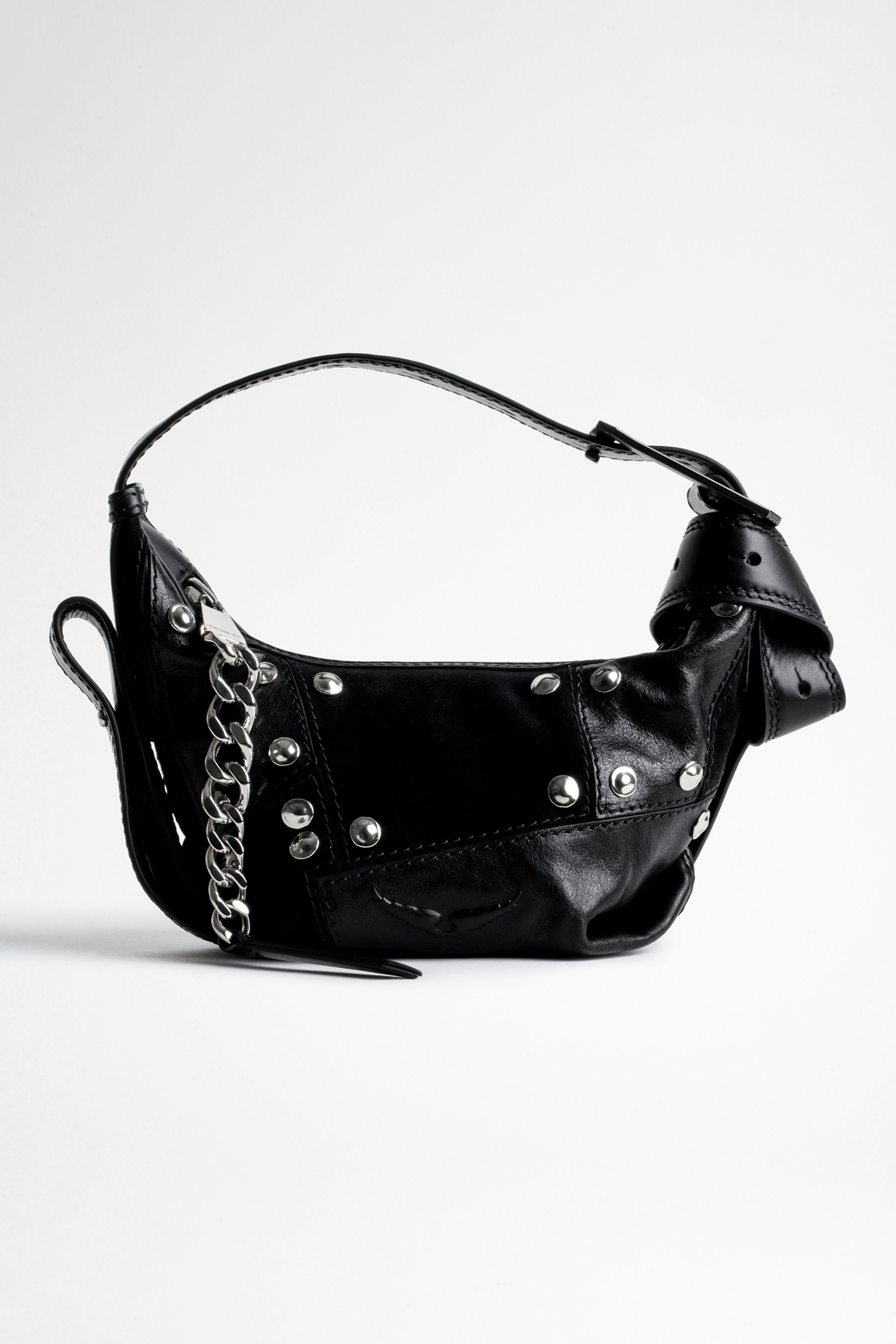 Le Cecilia XS Patchwork Studs Bag Cecilia XS bag in black leather