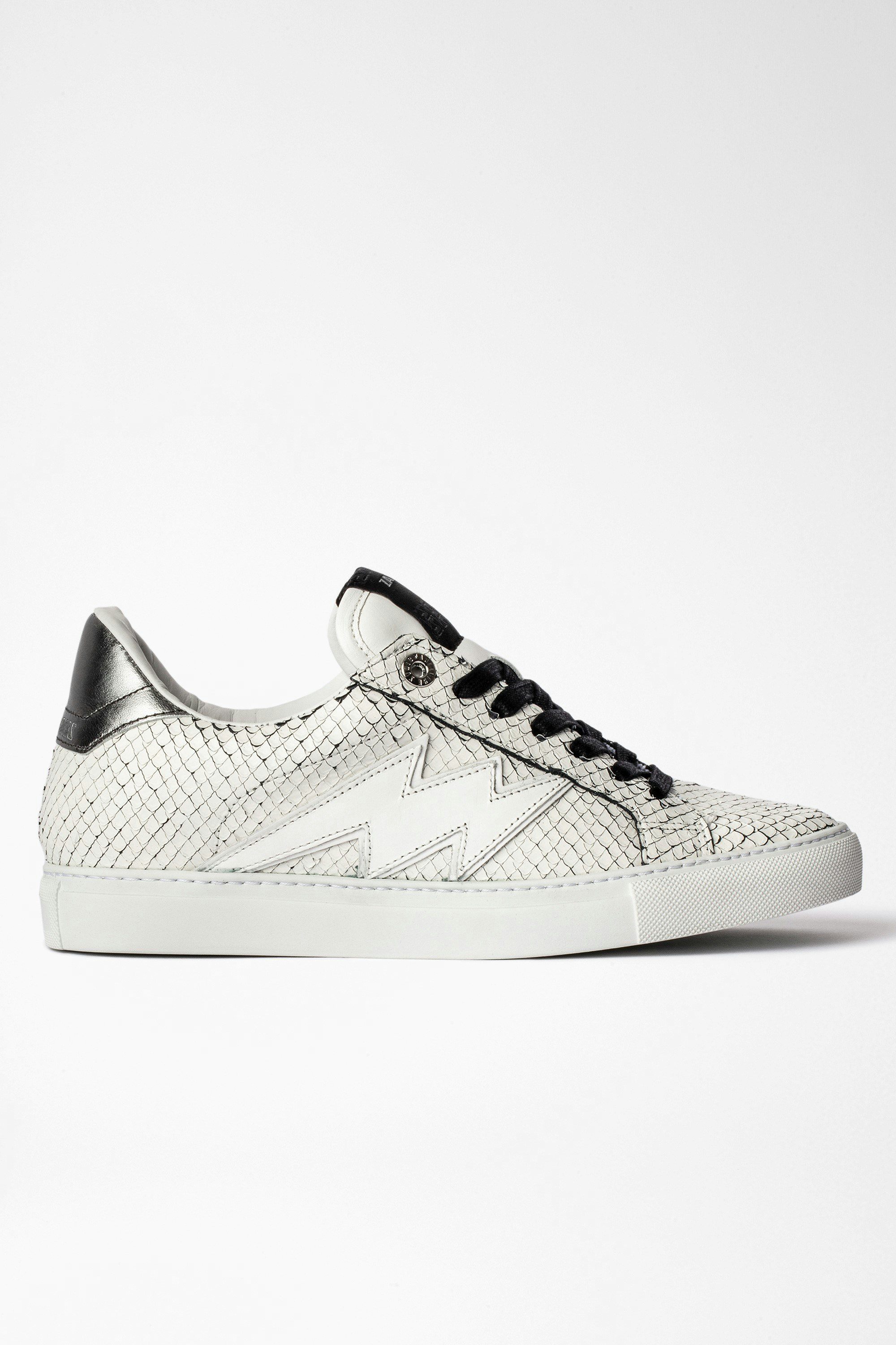 ZV1747 Keith Sneakers Women’s white snakeskin-effect leather sneakers