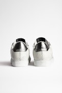 ZV1747 Keith Sneakers - Women’s white snakeskin-effect leather sneakers