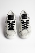 ZV1747 Keith Sneakers - Women’s white snakeskin-effect leather sneakers