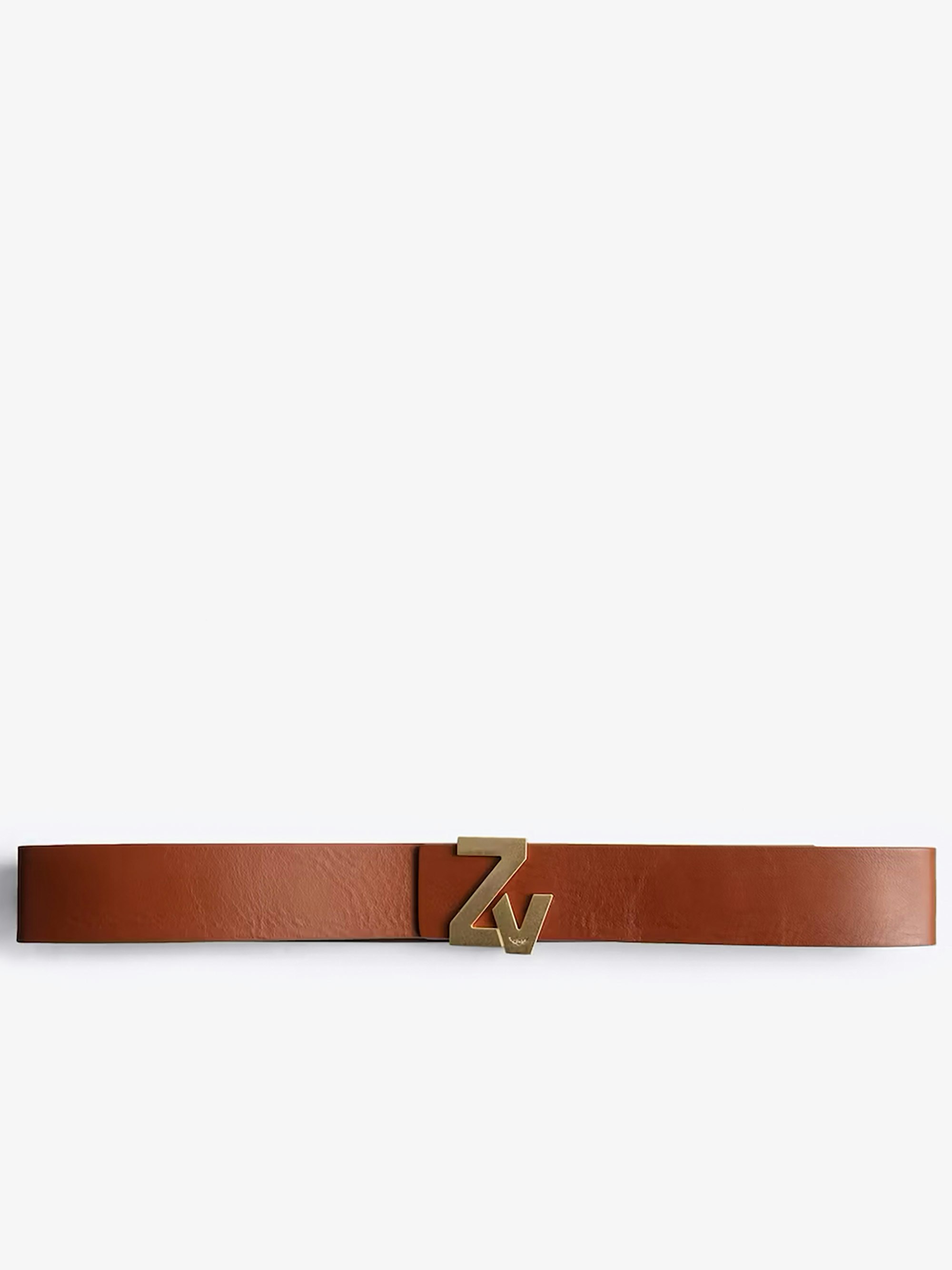 Cinturón ZV Initiale La Belt Cuero - Cinturón marrón de piel de mujer ZV Initiale
