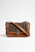 Borsa ZV Initiale Le Mini - Borsa ZV Initiale con monogramma ZV iniziale e pelle scamosciata cognac