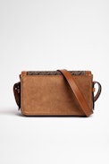 Borsa ZV Initiale Le Mini - Borsa ZV Initiale con monogramma ZV iniziale e pelle scamosciata cognac