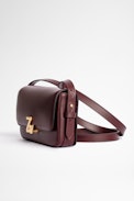 Le Mini ZV Initiale Bag - Women's Le Mini bag in burgundy leather with shoulder strap