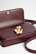Le Mini ZV Initiale Bag - Women's Le Mini bag in burgundy leather with shoulder strap