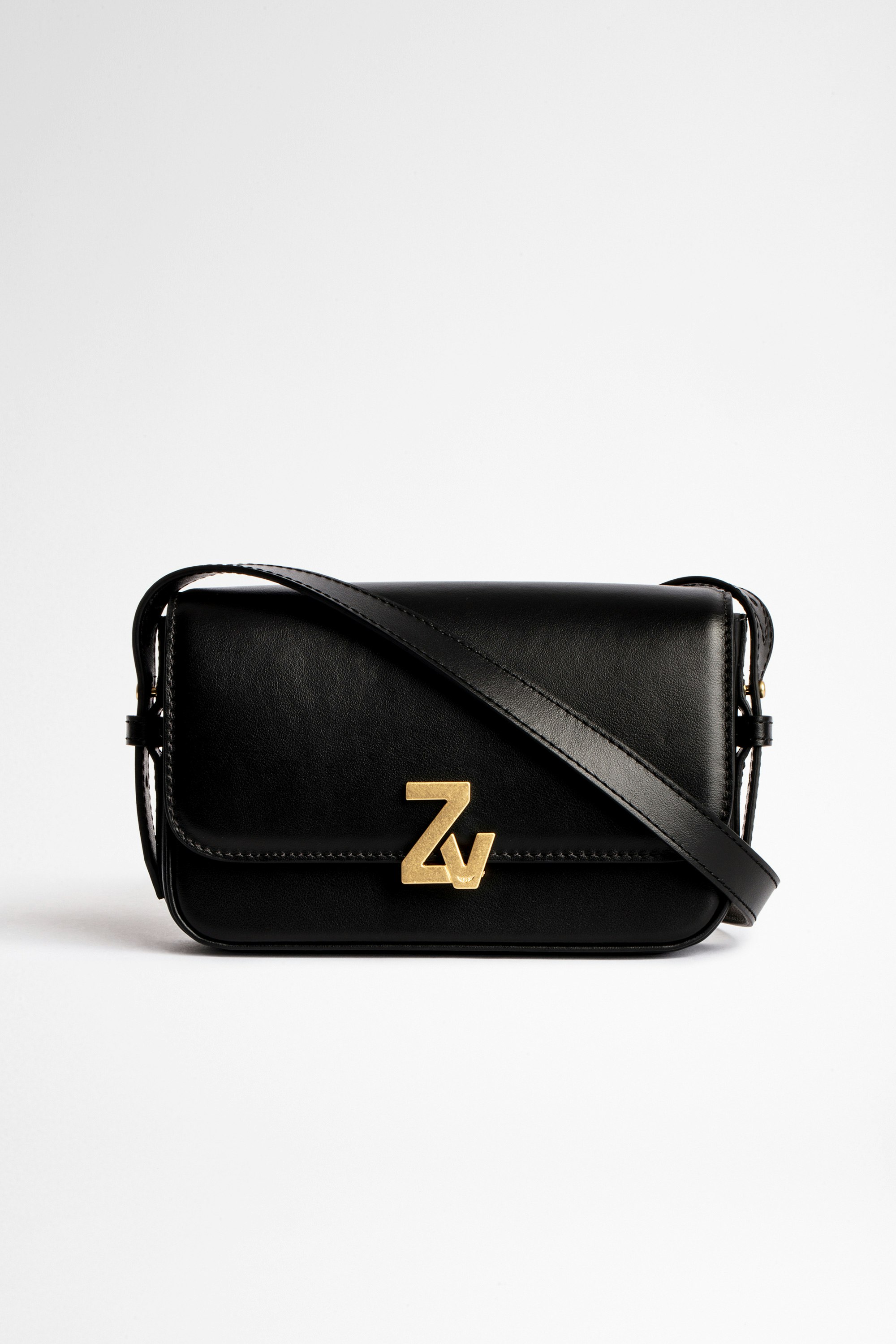 Le Mini ZV Initiale Bag Zadig&Voltaire Women’s ZV Initiale Le Mini bag in black smooth leather