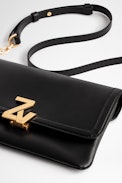 Tasche ZV Initiale La Clutch - Damen-Clutch aus Glattleder mit ZV-Monogramm