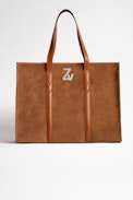 ZV Initiale Le Tote Bag - Women's Le Tote bag in cognac suede