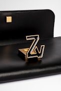 Borsa a portafoglio ZV Initiale Le Long Unchained - Portafoglio con catena in pelle nera ZV Initiale donna