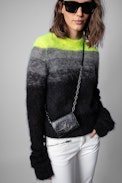 Bolso cartera ZV Initiale Le Tiny Unchained - Cartera de mujer de piel negra repujada ZV Initiale