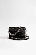 Bolso cartera ZV Initiale Le Tiny Unchained - Cartera de mujer de piel negra repujada ZV Initiale