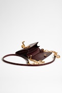 Borsa a portafoglio ZV Initiale Le Tiny Unchained - Portafoglio in pelle bordeaux goffrata donna