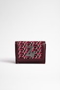 Portafoglio ZV Initiale Le Trifold - Portafoglio ZV Initiale Le Trifold in pelle e tela bordeaux donna