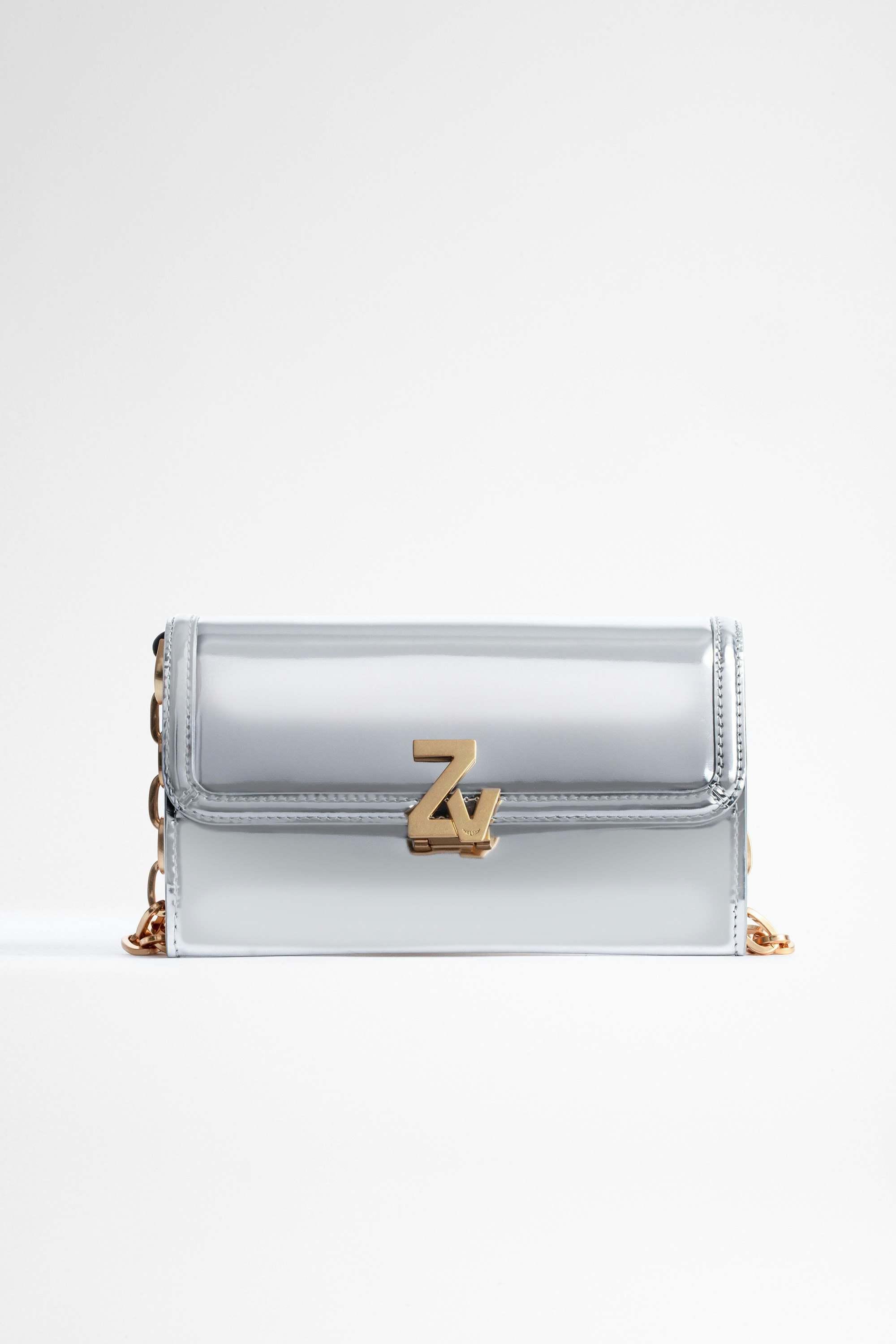 Damentasche Wallet ZV Initiale Le Long Unchained Silberfarbene Damenbrieftasche