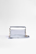 Borsa a portafoglio ZV Initiale Le Tiny Unchained - Portafoglio in pelle effetto specchio argento donna