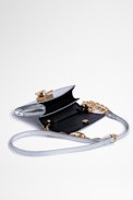 Borsa a portafoglio ZV Initiale Le Tiny Unchained - Portafoglio in pelle effetto specchio argento donna