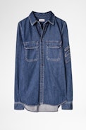 Stan Arrow Denim Shirt - Men’s denim shirt with patch pockets