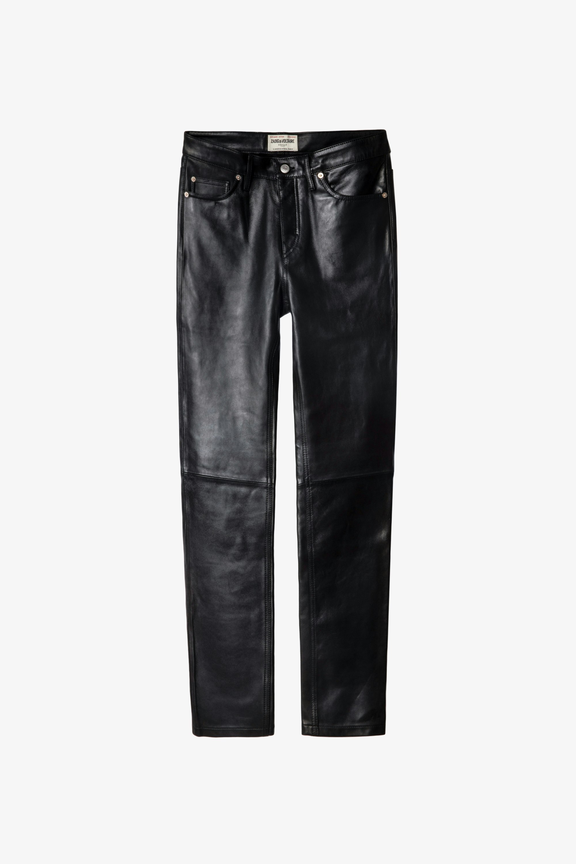 David Leather Pants Leather - unisex's lambskin pants.